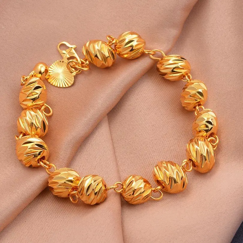 Gold Plated Plated Metal Fashion Bracelet - Elegant Jewelry Bracelet for African Brides, Men's & Girls' Wedding Bangles, Costume Fashion Accessories