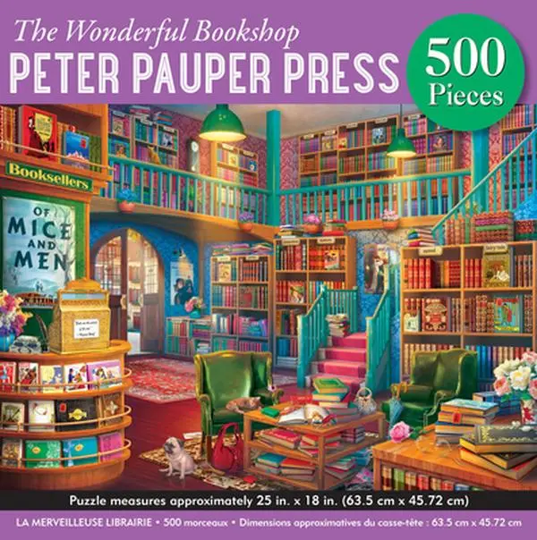 The Wonderful Bookshop 500-Piece Jigsaw Puzzle - Peter Pauper Press, Hours of Fun Hobby Jigsaw Puzzle for Leisure Activities