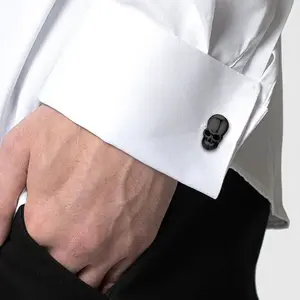 FaithHeart Skull Cufflinks Vintage Style Stainless Steel Cufflinks