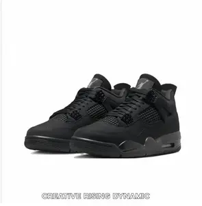 All-Black High-Top Casual Sneakers with Mesh Panels and Air Cushioning
