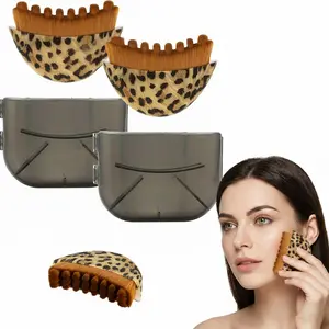 1 Piece Leopard Print Contour Brush - Skincare Tool for Face, Chin, Neck - Ergonomic Design for Face Sculpting, Firming, Facial Lymphatic Drainage - Ultra-Soft Bristles, Leopard Print / 1 Piece