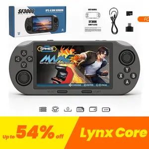 SF3000 Retro Handheld Game Console with 4.5 Inch IPS Screen 3000mAh Battery & 64GB TF Card for Boys Gift Gaming & accessories  game Cables cool gadgets boys Box Compact game console retro game consoles gamer gifts for him portable retr