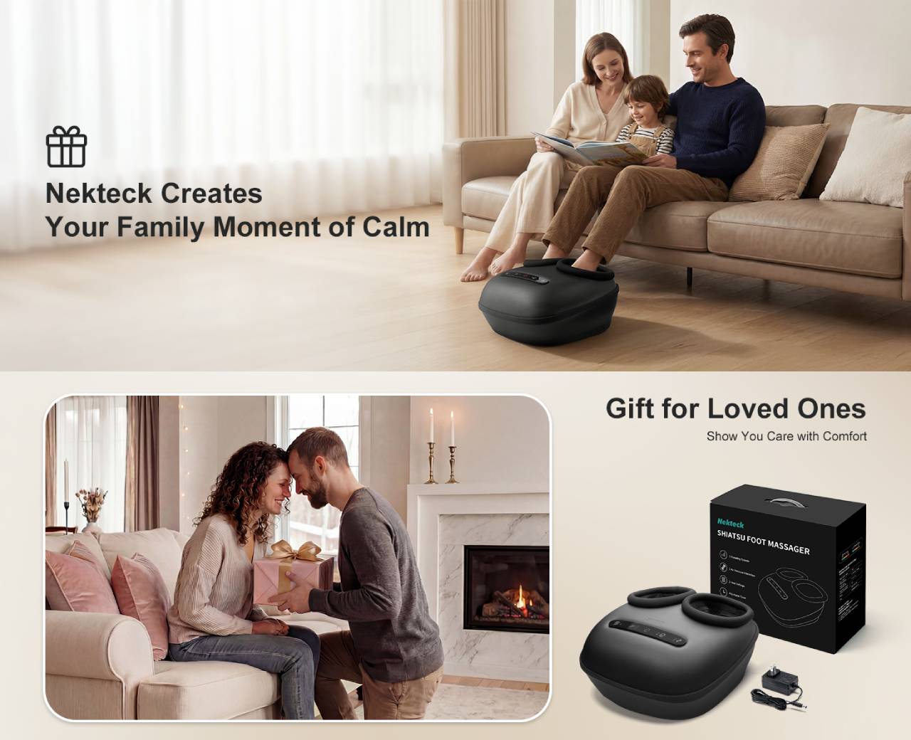 2026 Upgraded Nekteck Foot Massager with Heat, Electric Shiatsu Foot Massage Machine, Improves Blood Circulation, Relieves Plantar Fasciitis & Neuropathy, 3 Adjustable Intensities, Valentine’s Day Gifts for Men & Women 2026 Upgraded Nekteck Foot Massager with Heat, Electric Shiatsu Foot Massage Machine, Improves Blood Circulation, Relieves Plantar Fasciitis & Neuropathy, 3 Adjustable Intensities, Valentine’s Day Gifts for Men & Women