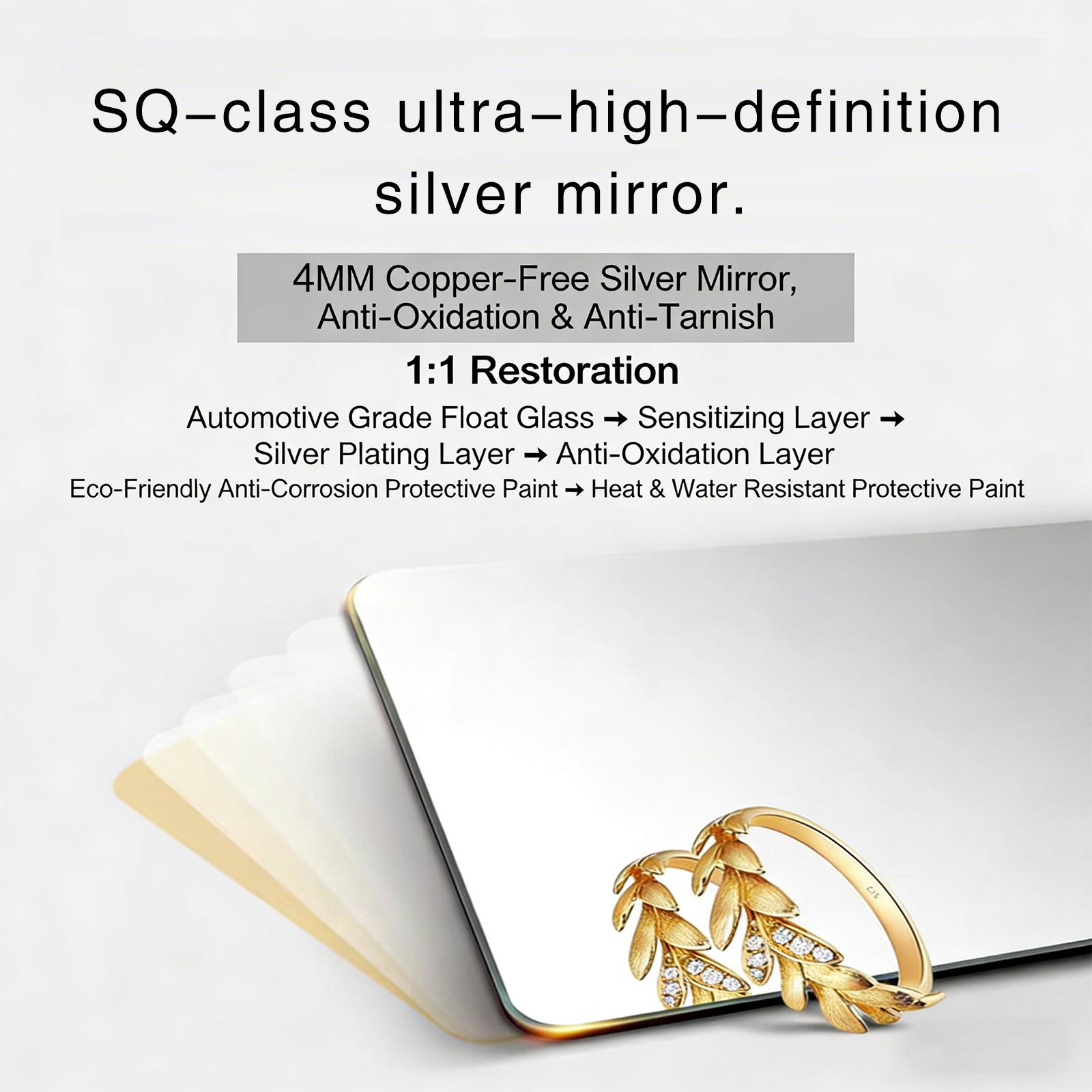 17569H01-Irregular Wavy Full Length Mirror, Tempered Glass Asymmetrical Body Mirror, Modern Aesthetic Free Standing/Wall Mounted Dressing Mirror for Bedroom Closet