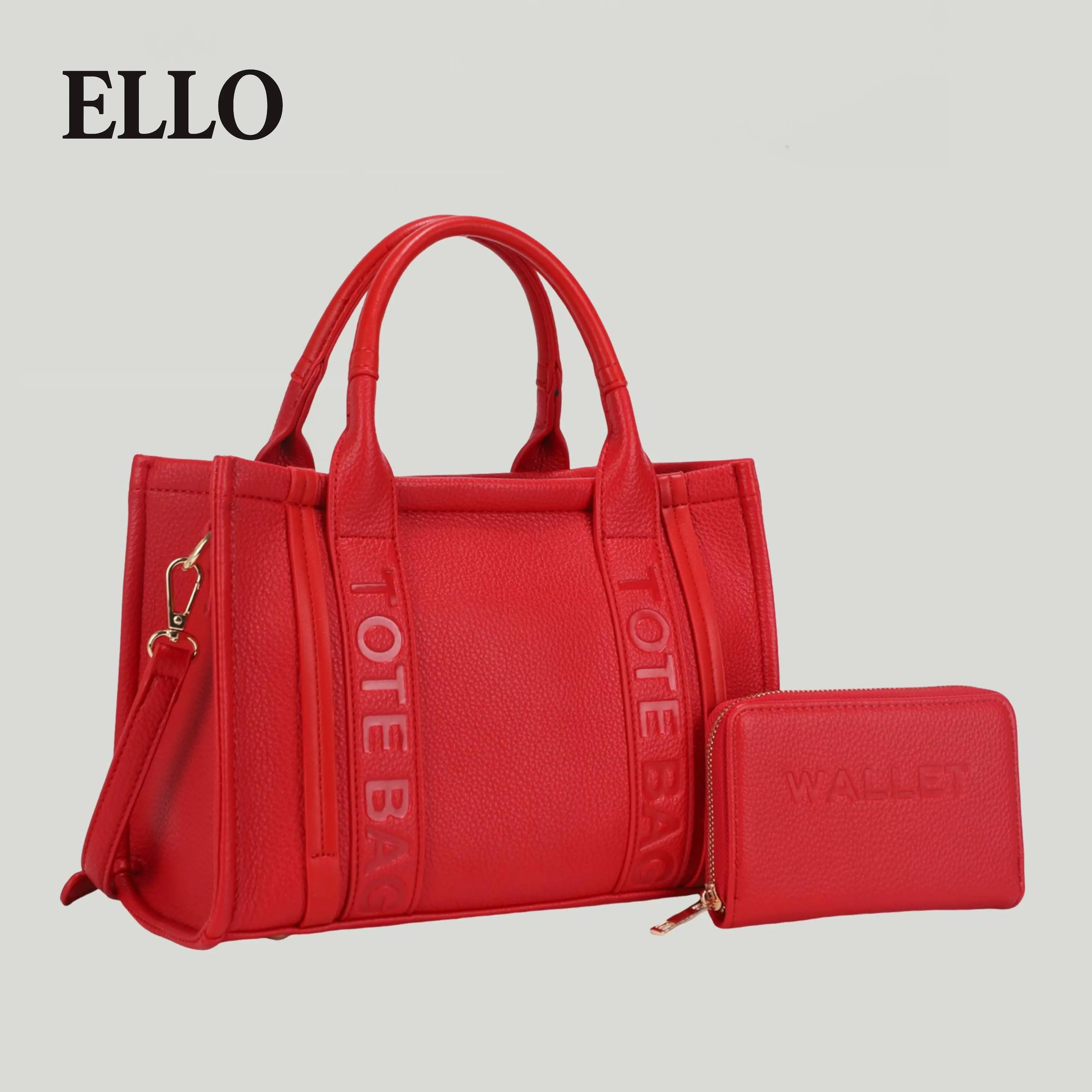 Women’s Multi-Color Vegan Leather Tote Bag Set – Elegant Tote with Matching Wallet, Spacious Design for Work, School, and Daily Use, Stylish and Pract