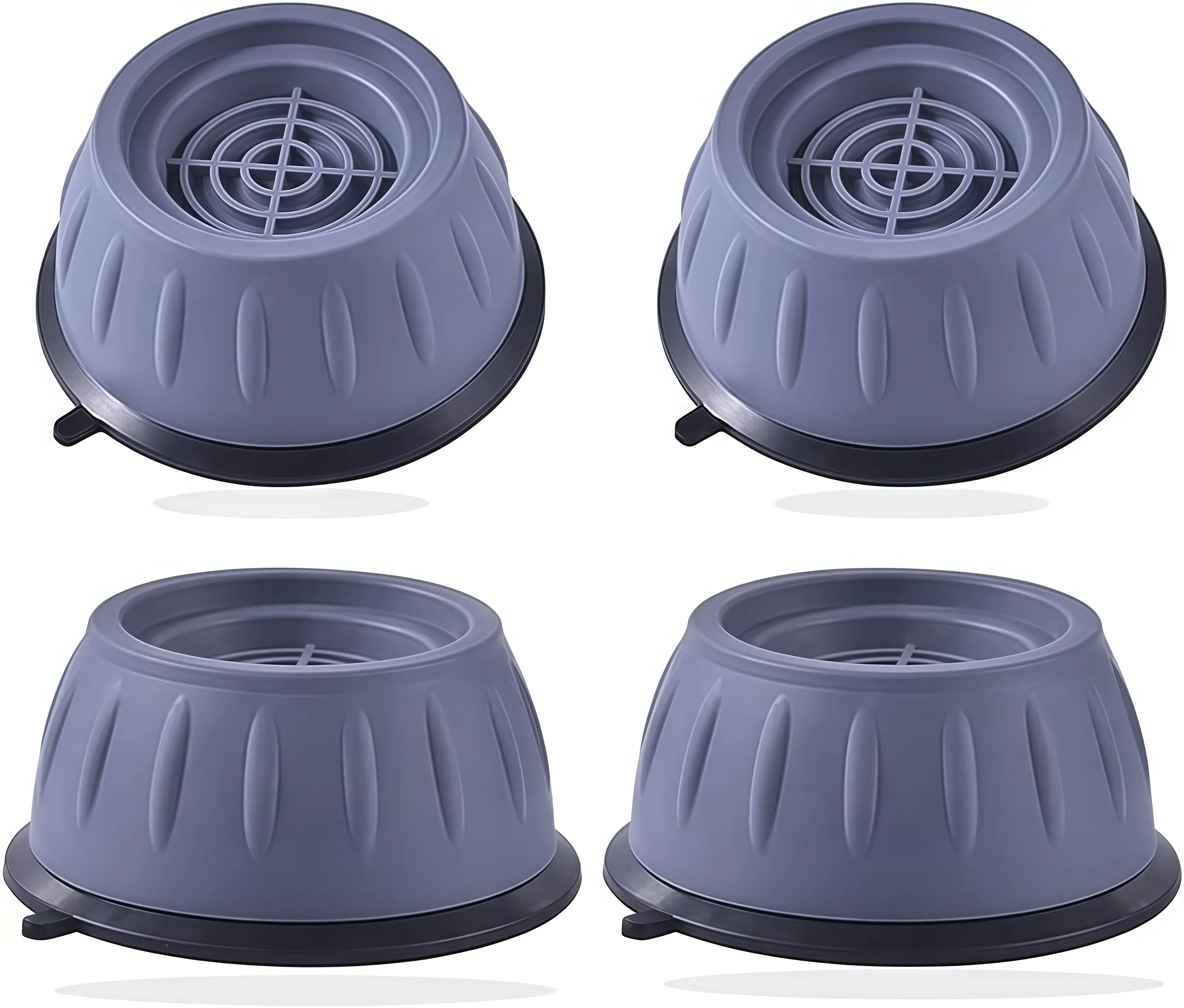 4pcs Suction Cup Shock-Absorbing Pads - Thick Soundproof Anti-Slip Anti-Shake Universal Appliance Support Columns for Washing Machine, Dryer & Refrigerator
