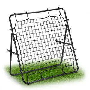 Baseball Rebounder Net, Adjustable Bounce Back Trainer for Soccer, Volleyball, Metal Frame & High-Tension PE Net, Lacrosse Bounce Back PracticeTraining Equipment, Portable Folding Rebounder for Passing & Shooting Practice, Soccer Rebound Net