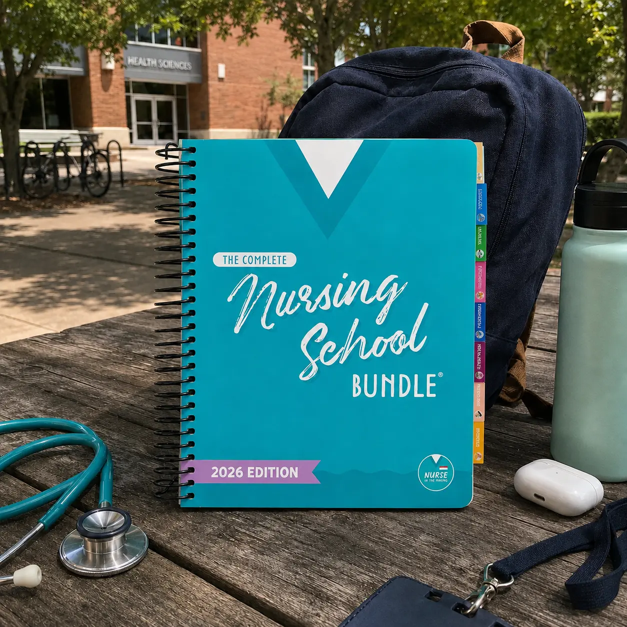 The Complete Nursing School Bundle – Ultimate Nursing Study Guide & NCLEX Prep, Med Surg, Pharmacology, Fundamentals, Pediatrics & Mother Baby, Spiral Bound Book for Nursing Students