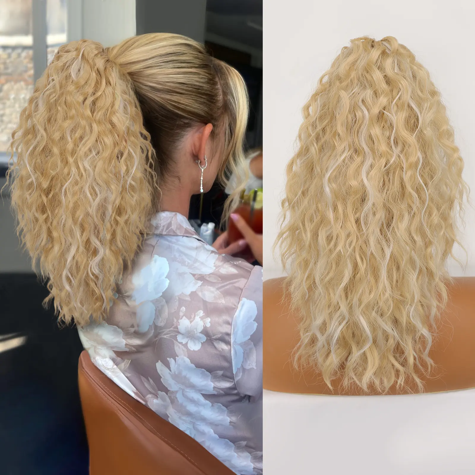 Golden Blonde with Bleach Blonde Highlights