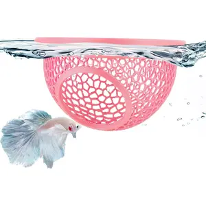 Floating Betta Hide & Shrimp Cave – All-in-One Aquarium Hammock, Feeder, and Safe Resting Spot for Stress-Free Fish Tanks