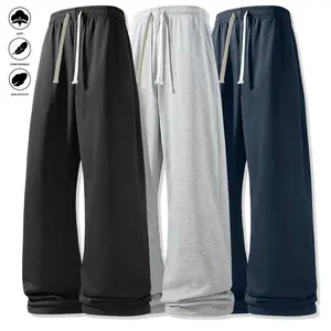 Men's Minimalist Street Style Solid Color Joggers - Soft Stretchable Drawstring Waistband, Smooth Fabric, All-Season Comfort, Suitable for Running, Gym Activities