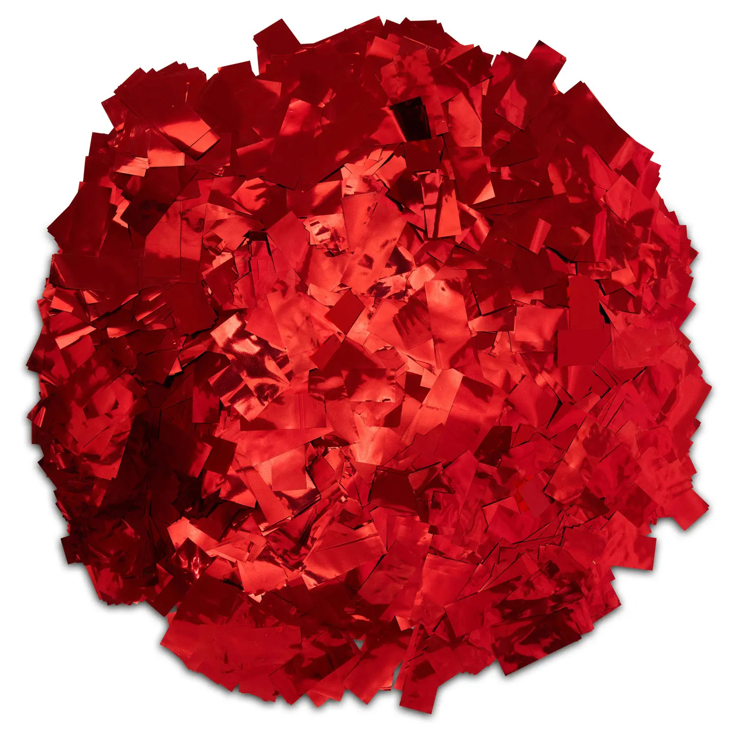 1.96x0.8 Inch Red Reflective Metallic Mylar PVC Rectangle Confetti - Lightweight, Eco-Friendly, Premium Slow-Fall, 1lb Loose Pack for Easy Use, Burst Effect, Wedding, Music Festivals, New Years Eve Decor