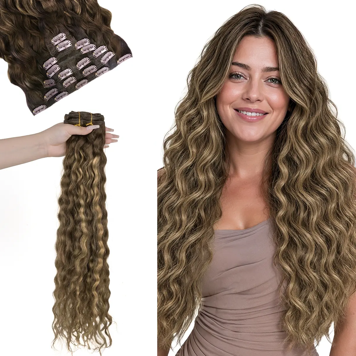 #4/27/4 Balayage Chocolate Brown to Caramel Blonde