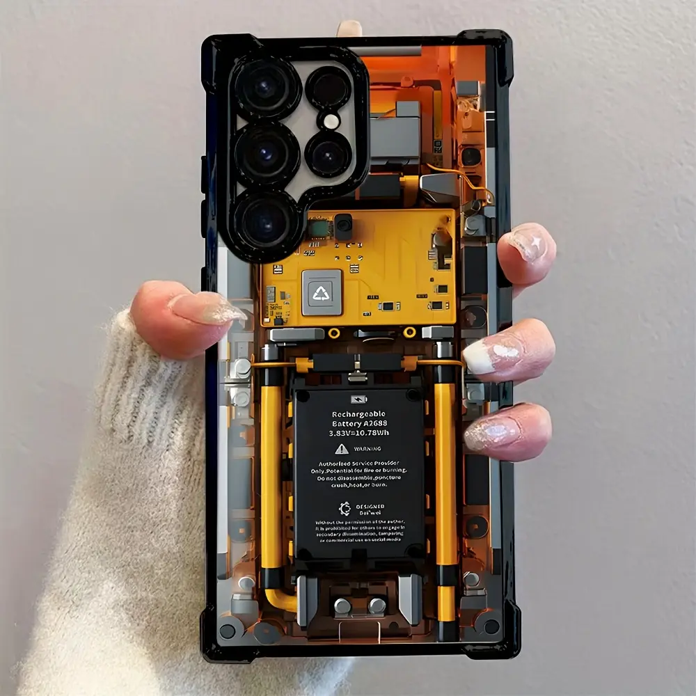 Phone case: Luxury Circuit Board Phone Case Compatible with  Galaxy S26 S25 S24 S23 S22 FE Ultra Plus 4G 5G, Anti-Drop Transparent Soft Back Cover