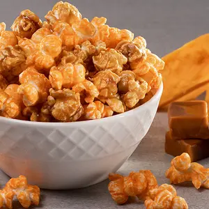 Cheddar & Salted Caramel Popcorn - Savory-Sweet Snack with Creamy Crunchy Flavor - Crispy Sweet Corn Snack
