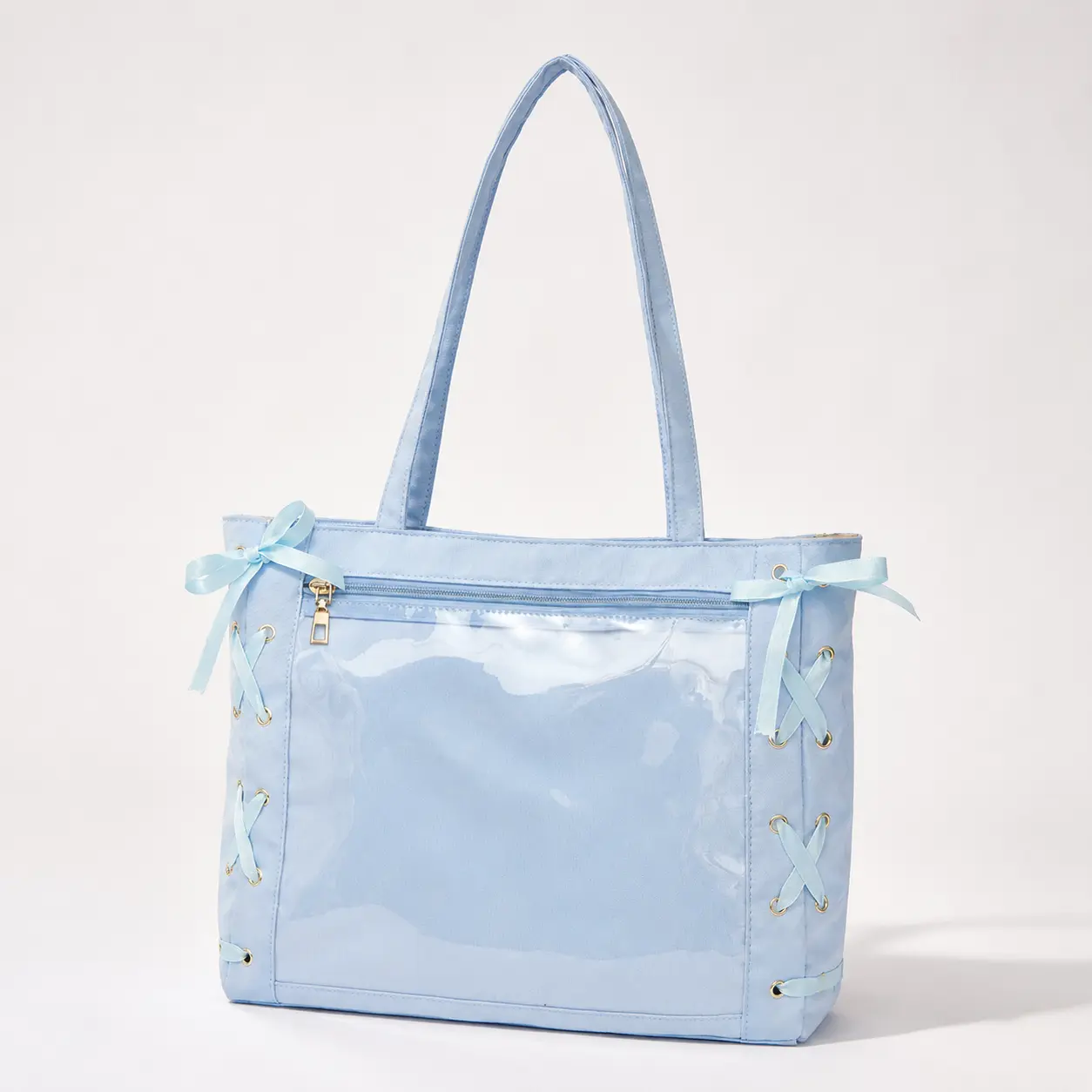 Trendy New Korean K-Style Aesthetic Minimalist Ita Bag for Women, Unique Niche Design Clear Window Top-Handle Handbag, Fashionable Underarm Shoulder Tote, DIY Enamel Pin Display Crossbody Purse, Social Media Viral Casual Everyday Gift for Her summerwins