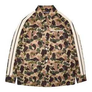 Palm Angels Button Up Track Jacket Military Camo