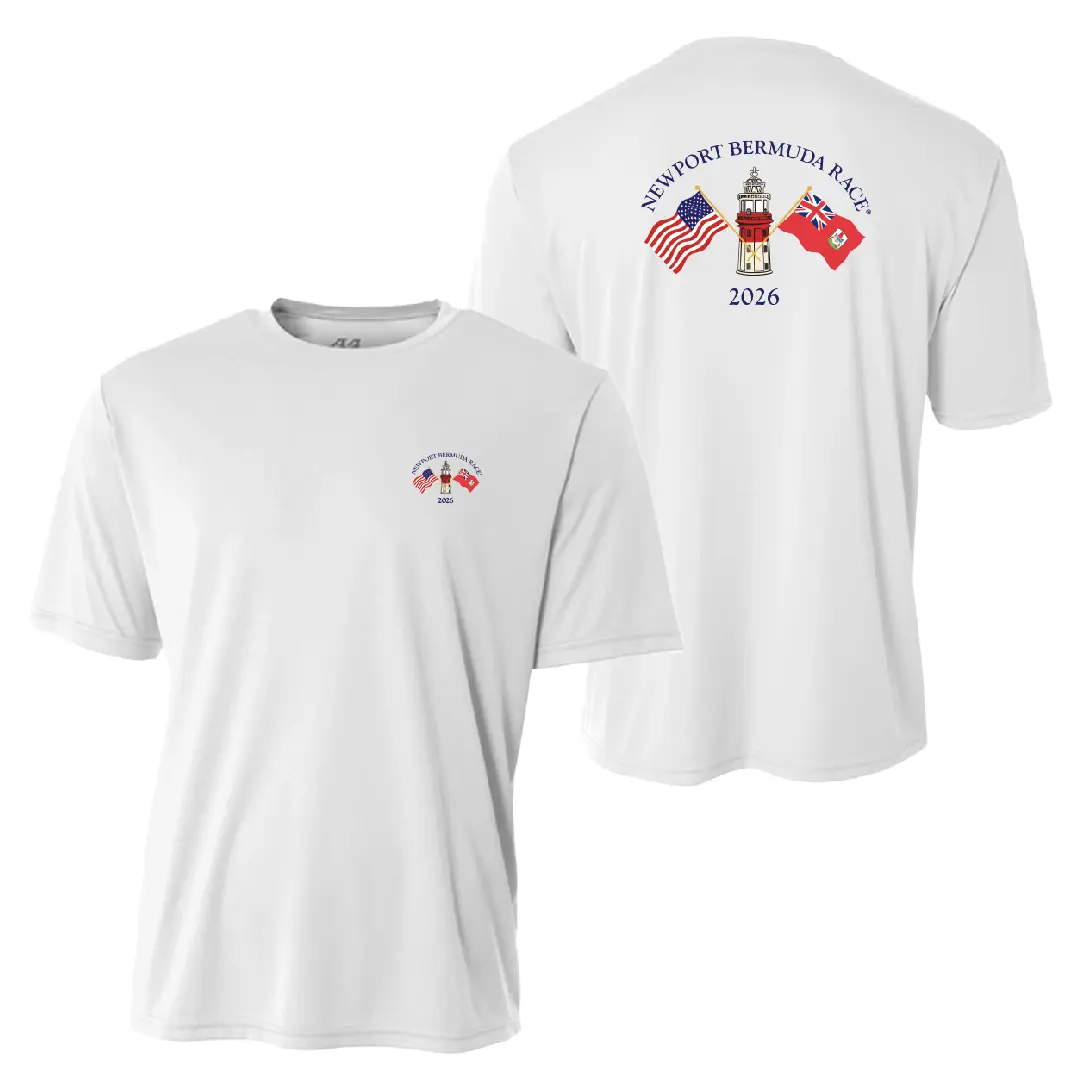 Men's Classic Seamless Short-Sleeve Newport to Bermuda Race 2026 Sailing Regatta Graphic Tee, Menswear Fabric Top, Shortsleeve