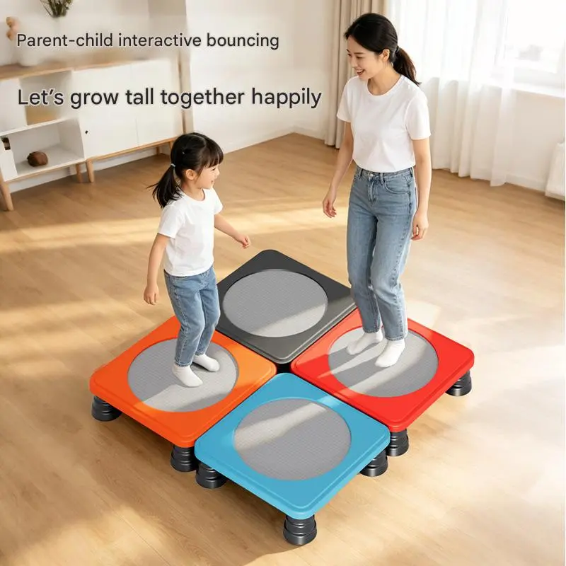Modular Silent Mini Trampoline for Kids, Combinable Jump Platform, Shock Absorbing Indoor Exercise Toy, Improve Balance & Coordination，Modular Mini Trampoline, Indoor Noise-Free Exercise Toy for Active Toddlers