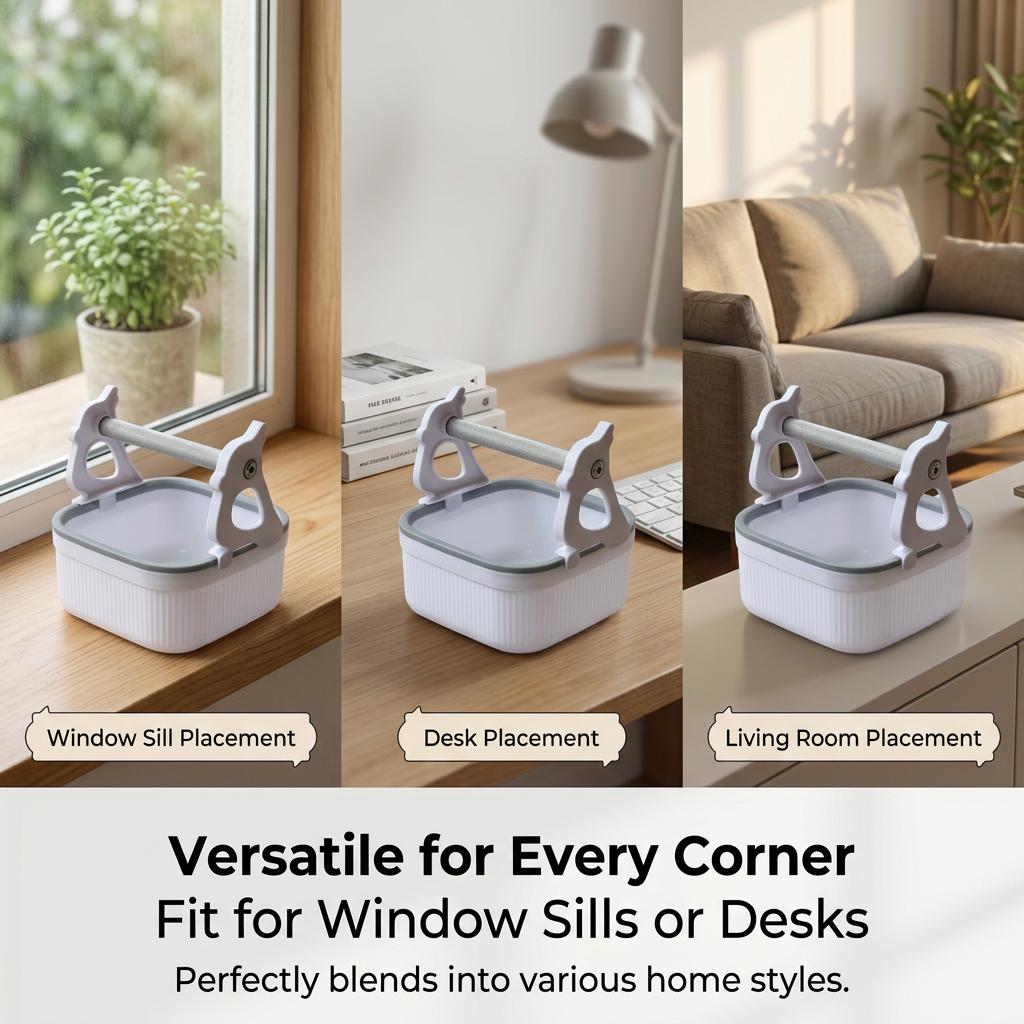 Bird Desktop Training Stand with Removable Droppings Tray Parrot Perch for Parakeets Lovebirds Cockatiels & Small Medium Birds Easy Clean Cage Accessories