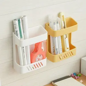 No-Hole Wall Mount Organizer, Multi-Function Phone Stand, AC Remote Holder, Detachable Anti-Slip & Damage-Free, for Home Office Use, Dust-Proof Wall Storage Box with Secure Gripping.