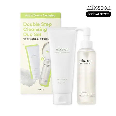 [mixsoon] Deep Pore Cleansing Duo | Double Cleanse for Blackheads & Sebum ControlㅣBean Cleansing Oil 6.59 fl.oz / 195ml + Centella Cleansing Foam 5.07 fl.oz / 150ml
