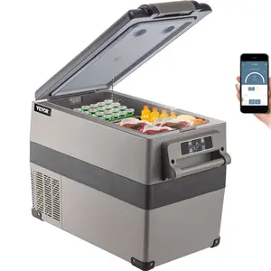 Fathersdaygift VEVOR 12 Volt Refrigerator, 48 Quart (45L) Fast Cooling Portable Freezer with App Control (-468), Car Fridge with 12/24v DC 110-240v AC for Travel, Truck, Camping and Home Use, Blackdealsforyoudays