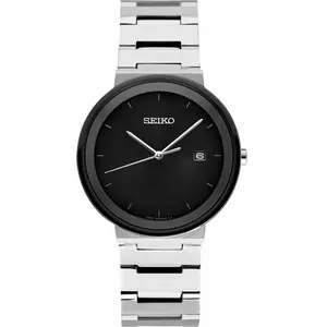 Seiko Essentials SUR485 Black Sunray Dial 3 ATM Water Resistant 40.6mm Men's Watch