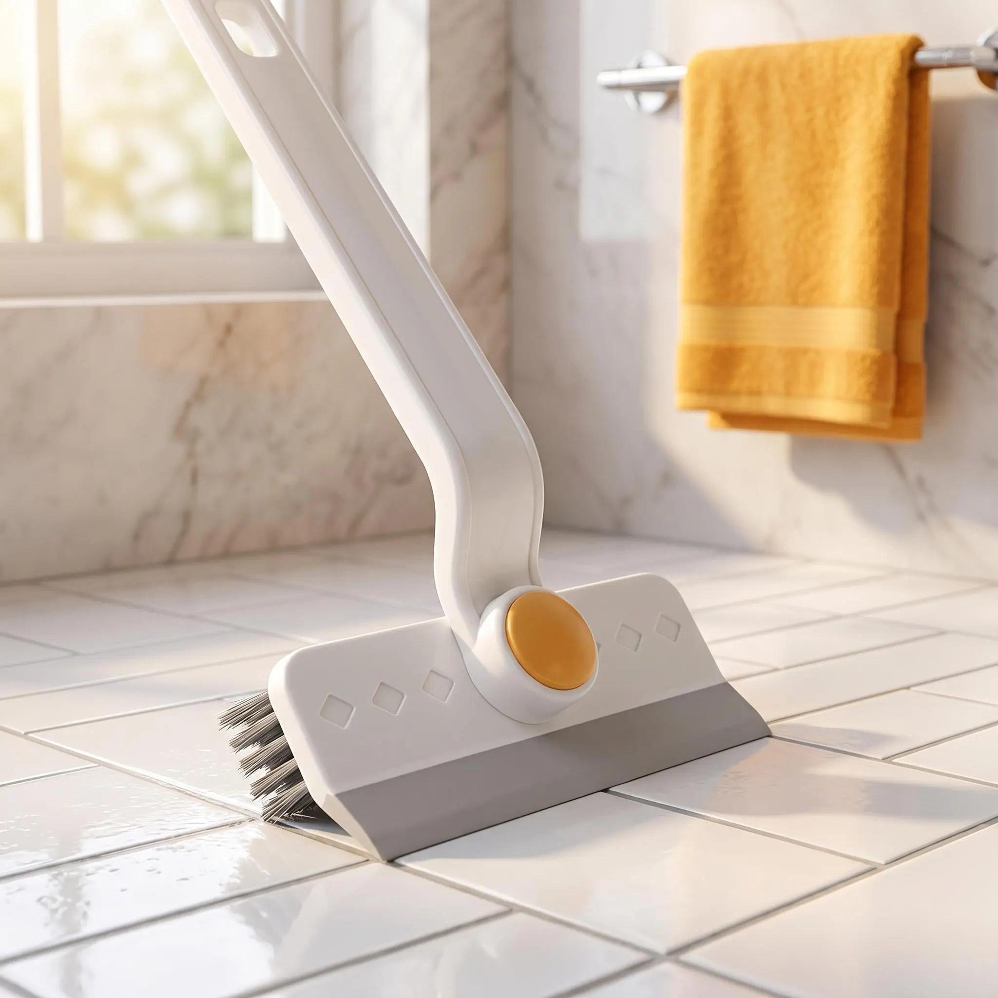Tile Cleaner Brush with Handle for Efficient Cleaning and Maintenance of Tiles and Floors