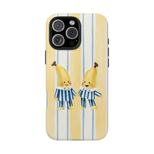 Funny Bananas In Pyjamas Tough Phone Case, Collage Protective Cover, gift for him for her, cute phone cover, Trendy Phone Accessory