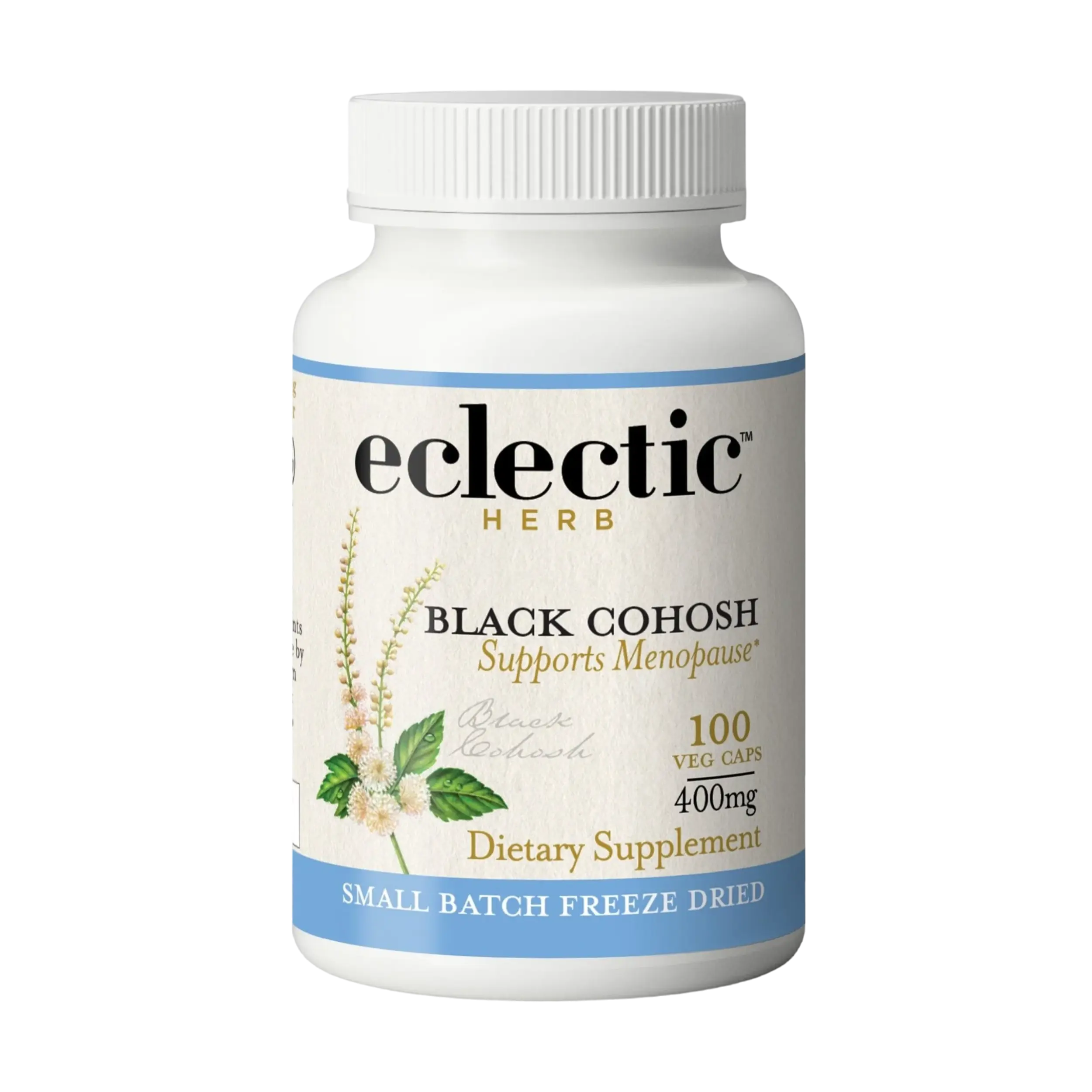 Eclectic Herb - Black Cohosh Root Capsules | Menopause Support Herbal Supplement | Supports Women's Health | US-Grown, Vegan, Non-GMO, Gluten Free