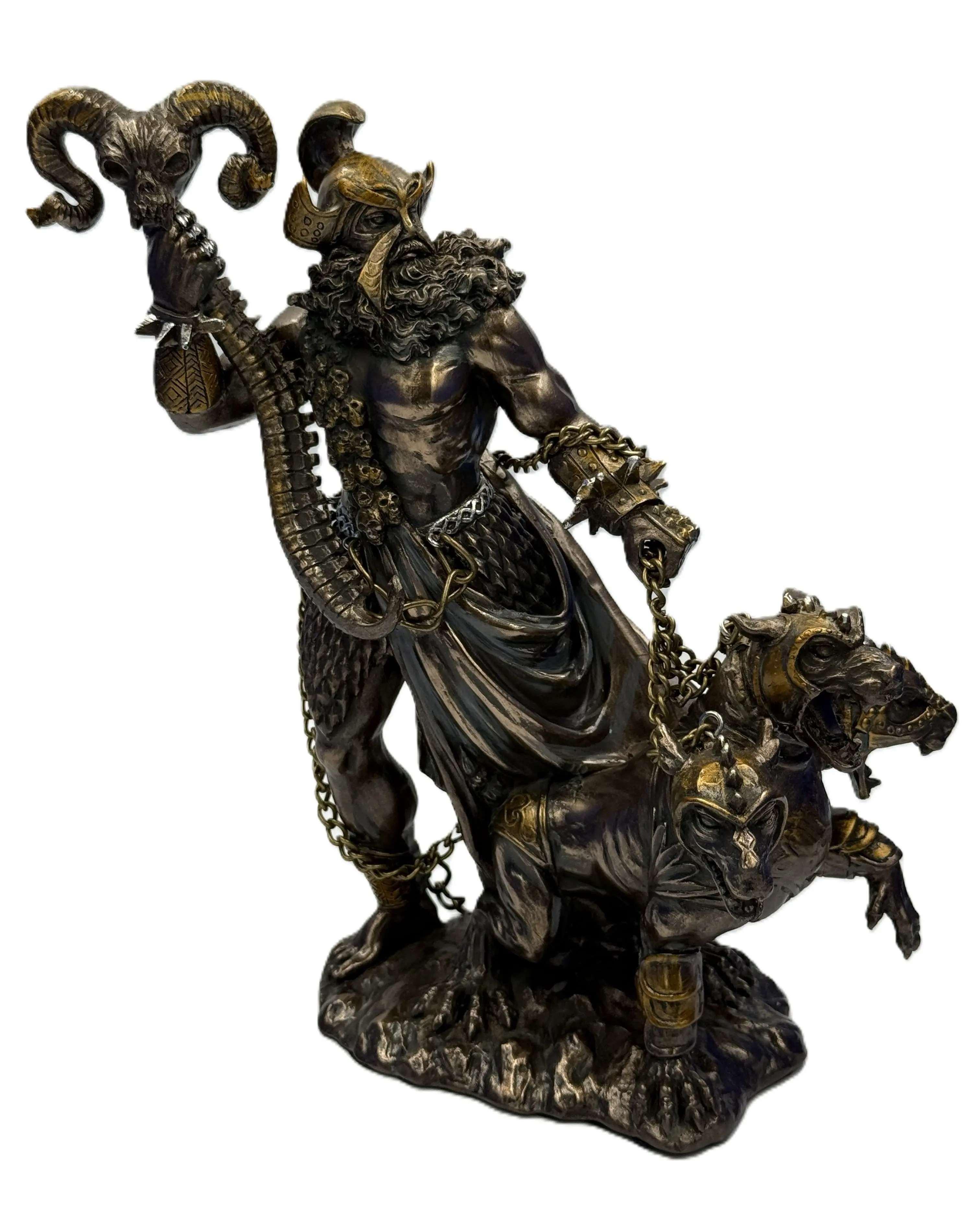 Hades Greek God of the Underworld Cold Cast Bronze Statue – Mythology Collector Piece