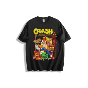 Crash Bandicoot Cartoon Illustration Art Print - Vibrant Game Character Poster with "WOAH!"