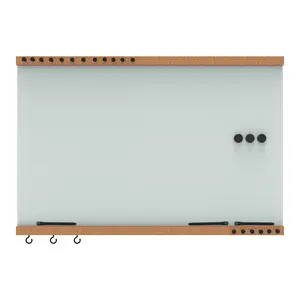 glassencorque large magnetic glass dry-erase & cork board