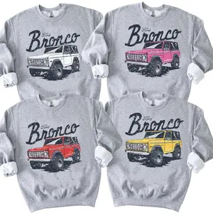 Custom Color Vintage Ford Bronco Sweatshirt - Classic Blue Off-Road Truck Graphic Crewneck - Cozy Gildan Pullover for Car Enthusiasts, Men & Women - Perfect Automotive Apparel Gift
