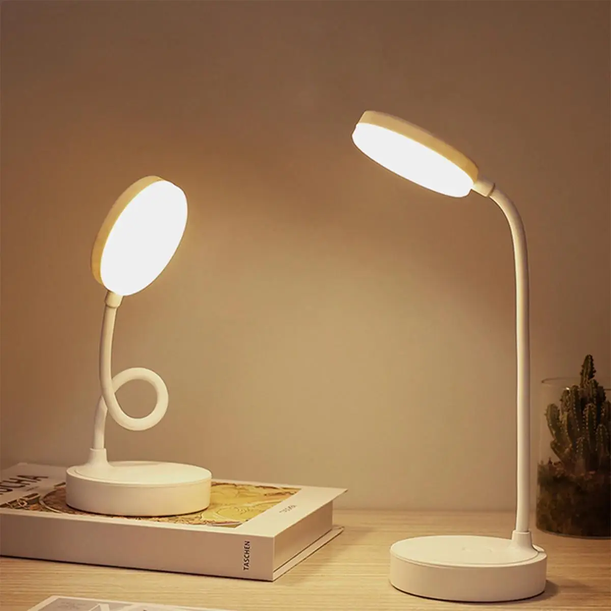Portable Mini LED Desk Lamp, USB Flexible LED Desk Lamp, Eye Protective Reading Lamp Suitable for Bedroom, Living Room, Office, LED Lights Bedroom