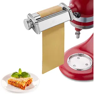 Patsa Roller Attchemnt for Kitchenaid Stand Mixer, Pasta Roller Kitchenaid Attachment, Stainless Steel Pasta Roller Machine with 8 Adjustable Thickness Knob by Gvode Gvode