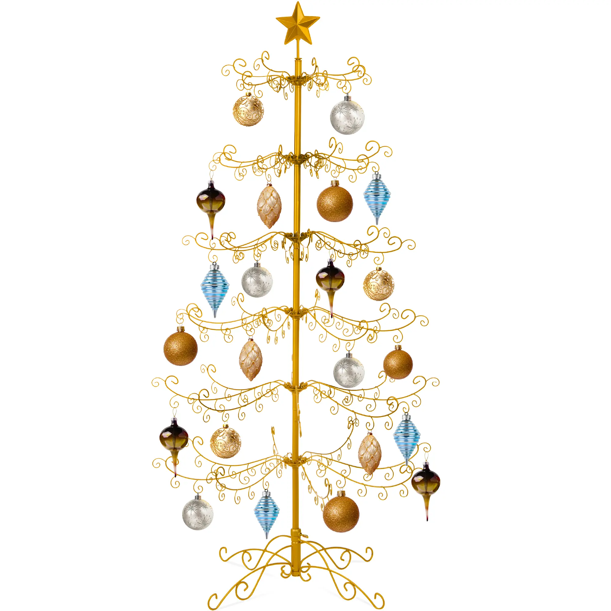 Best Choice Products Metal Ornament Display Tree Collection – 3ft & 6ft Wrought Iron Christmas Tree Stand in Gold or Black Best Choice Products Metal Ornament Display Tree Collection – 3ft & 6ft Wrought Iron Christmas Tree Stand in Gold or Black
