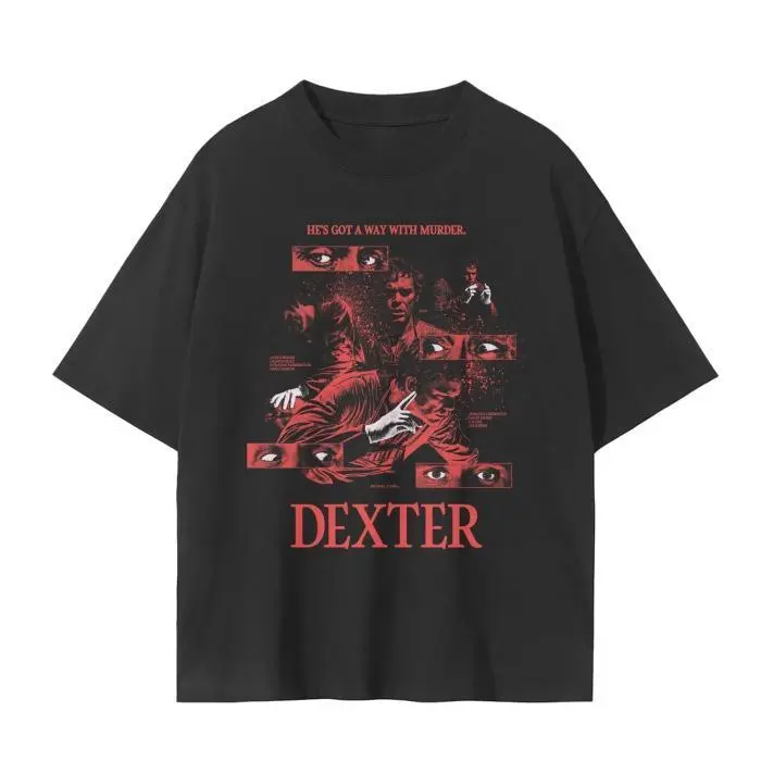 Dexter Graphic T-Shirt – Dexter Morgan TV Show Inspired Tee for Men Women, Soft Cotton Unisex Casual Streetwear Top, Retro Aesthetic Dexter Merch for Movie & Series Lovers, Comfortable Crewneck Graphic Tee, Perfect Gift for