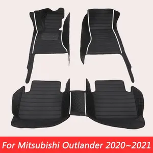 LHD PU Leather Car Floor Mats For Mitsubishi Outlander 2020~2021 Foot Pads interior Accessories detachable specialized leather mats, waterproof and thickened easy-to-clean mats, dirt-proof protection for car interior items, not for sale in the UK