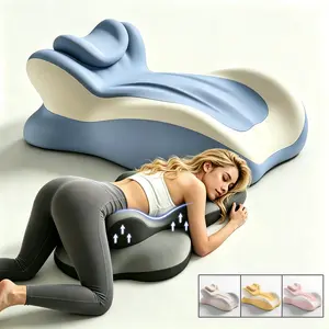 Ergonomic Memory Foam Wedge Pillow, 27° Angled Support for Neck Waist & Leg Relief, Multi-Position Bed Pillow for Reading Relaxation Back Pain Relief with Removable Washable Cover