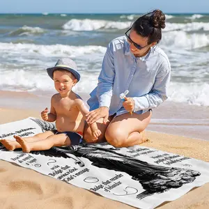 Inspirational Angel Beach Towel, Meaningful Digital Print, Absorbent Soft Towel, Ideal for Beach Lovers, Summer Vacations, Spiritual Home Decor