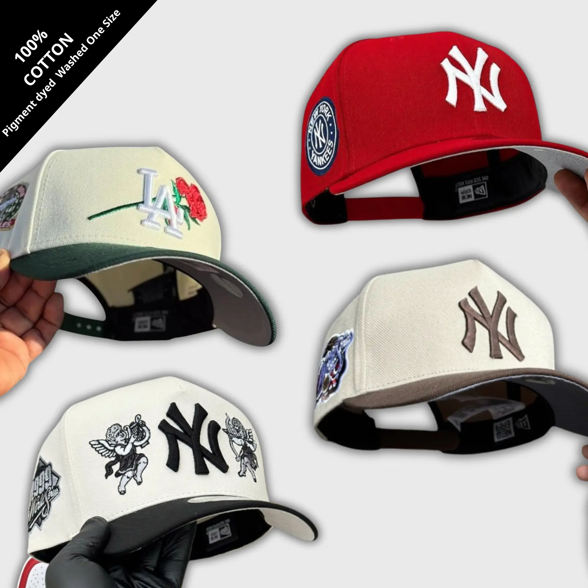 New Era MLB NY Yankees & LA Dodgers 9FORTY 59FIFTY Cap – Adjustable Snapback Gorras Unisex, Streetwear Baseball Hat for Men Women, Curved Brim Trucker Design, Moda Urbana USA 2026, Vintage Athletic Style, Trending TikTok Fashion