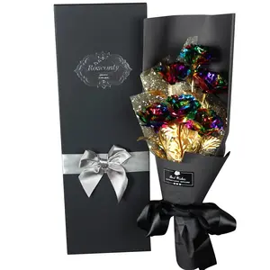 24K Foil Plated Gold Rose Bouquet