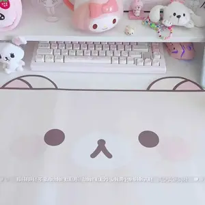 Kawaii Cute Ins Style Mouse Pad Original Cat Oversized Leather Waterproof Desk Pad Office Study Dormitory Computer Keyboard Pad