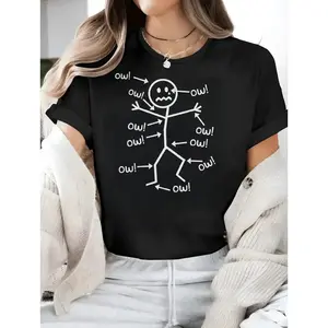 Women's Funny Chronic Pain Awareness T-Shirt, Casual Short-Sleeve Top, Round Neck, Comfortable Everyday Wear