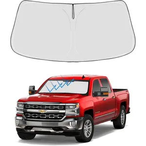 Proadsy 2026 Upgrade Front Windshield Sun Shade Foldable Sunshade Protector Custom Fit 2014-2018 Silverado Regularcab Crewcab Extendedcab Accessories
