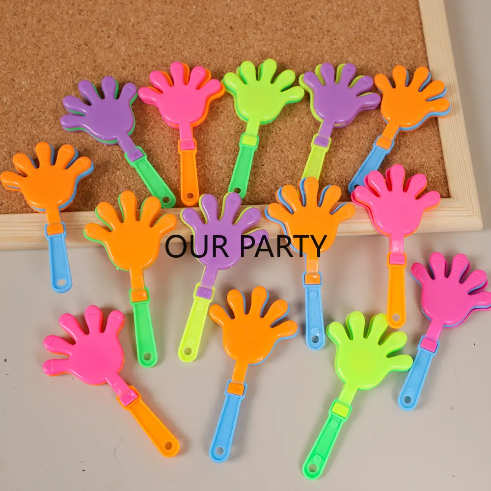 Mini Hand Clapper Cheering Props Clap Your Hands Toys for Kids Birthday Party Favors Baby Shower Pinata Fillers Gifts Plastic 20Pcs