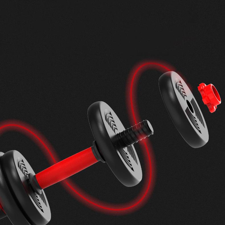 44lbs Adjustable 2-in-1 Dumbbell Convertible Barbell & Dumbbell Quick-Change Weight System Ideal for Fitness Home Gym