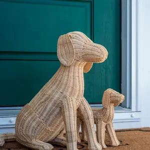 Small Potcake Rattan Dog